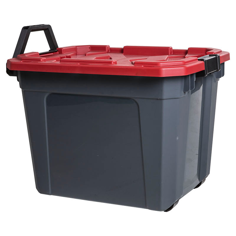 Heavy-duty storage trunk with wheels and handle, 88 liters