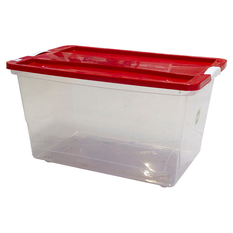 Caja plástica 65 litros transparente