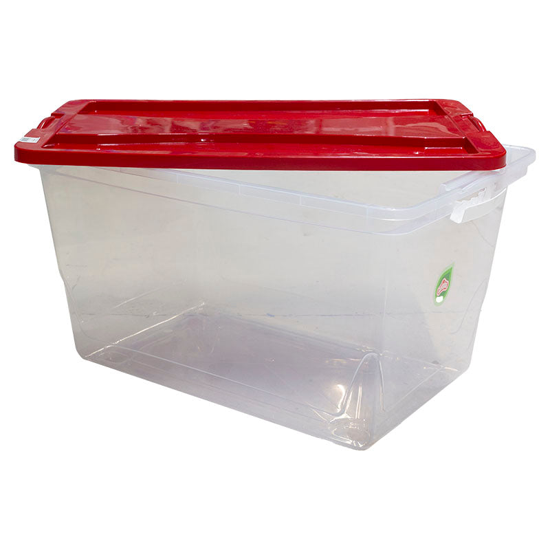 Caja plástica 65 litros transparente