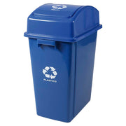 Basurero reciclaje para plástico con tapa vaivén 42 litros Uchosa