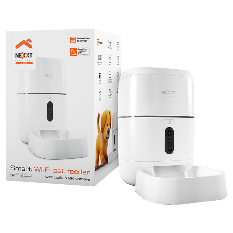 Dispensador Inteligente de alimento para mascotas Wi-Fi y cámara integrada Nexxt