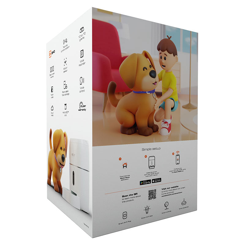 Dispensador Inteligente de alimento para mascotas Wi-Fi y cámara integrada Nexxt