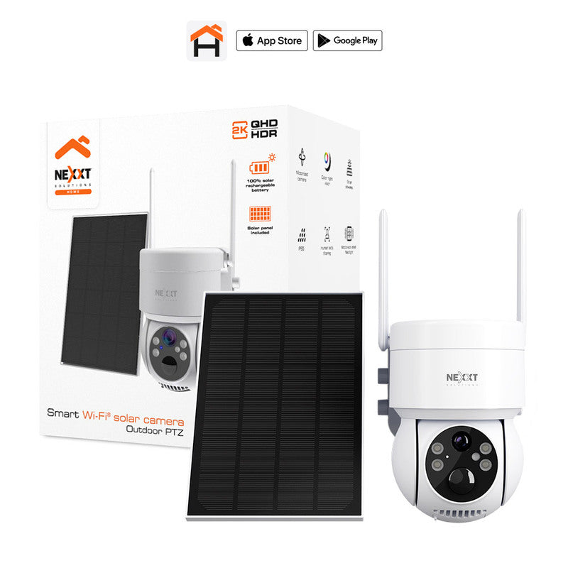 Cámara inteligente WiFi motorizada solar exteriores Nexxt Solutions