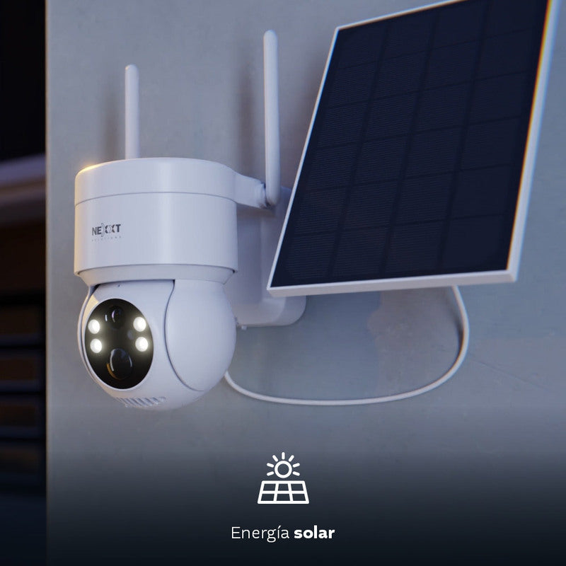 Cámara inteligente WiFi motorizada solar exteriores Nexxt Solutions