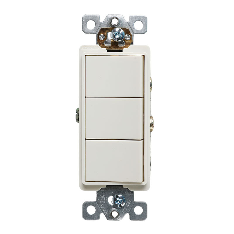 Almond decorator triple switch module UL 15A