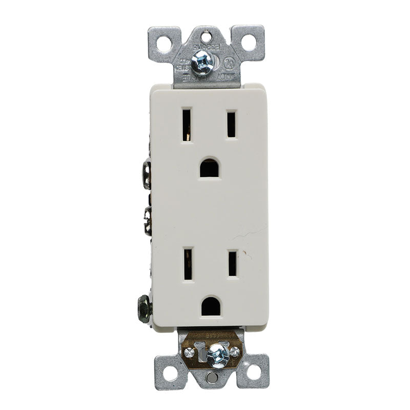 Tomacorriente doble decor almendra ul 15 a 125 v