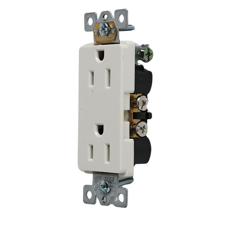 Tomacorriente doble decor almendra ul 15 a 125 v