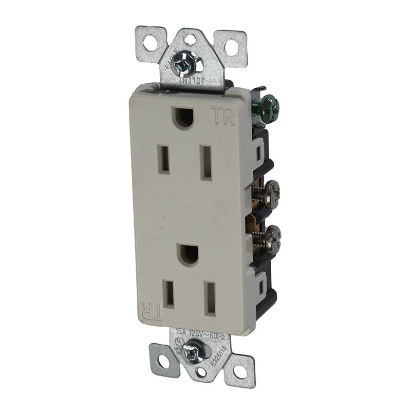 Tomacorriente doble decor almendra 15 a 125 v ul
