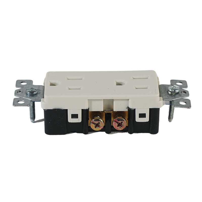 Tomacorriente doble decor almendra 15 a 125 v ul