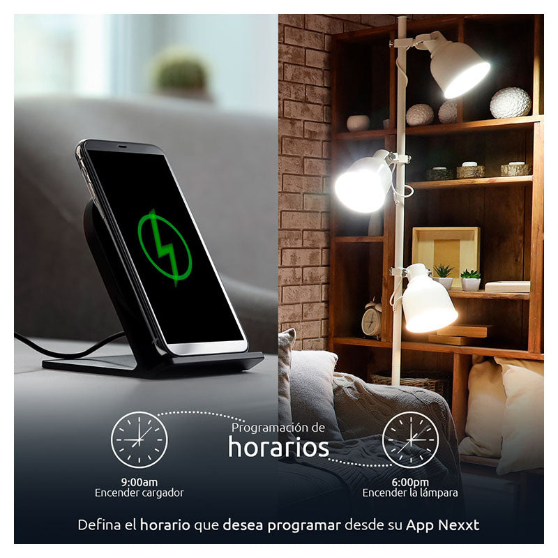 Tomacorriente inteligente con USB interior Wi-Fi Nexxt Solutions