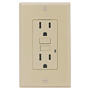 Toma Decor doble GFCI marfil 15 A 125 V NEMA