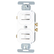 Interruptor doble de palanca blanco 15 A 125 V