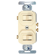 Ivory double toggle switch 15 A 125 V
