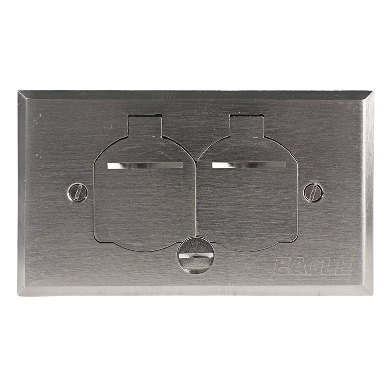Caja de piso con tomacorriente doble decor 20 a ul