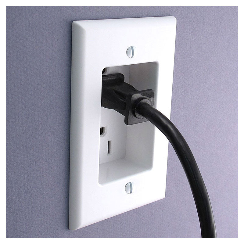 Toma doble empotrado con placa blanco decor 15 A