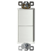 Interruptor doble blanco 15 A