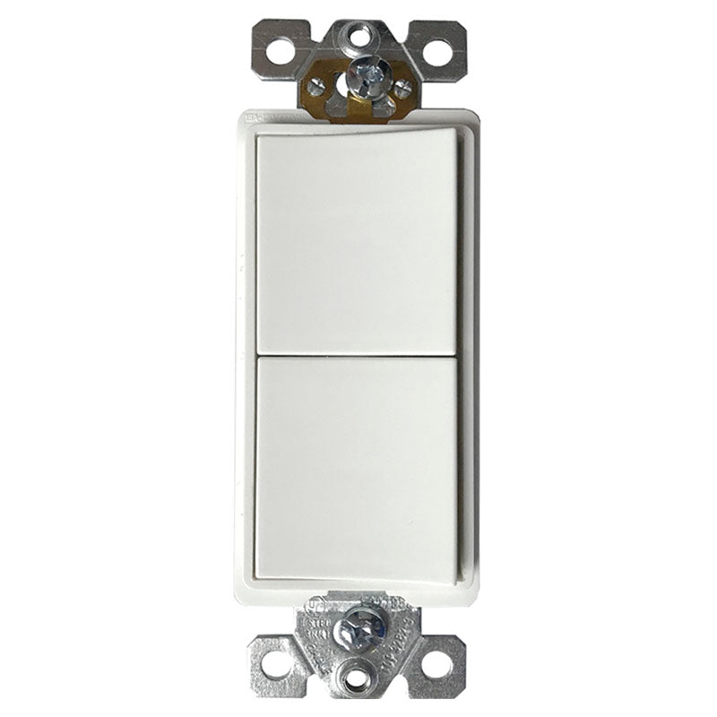 Interruptor doble blanco 15 A