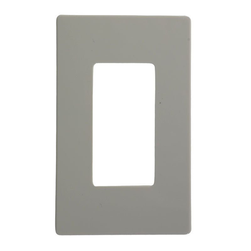 Placa decor sencilla almendra ul con tornillo 1 gang