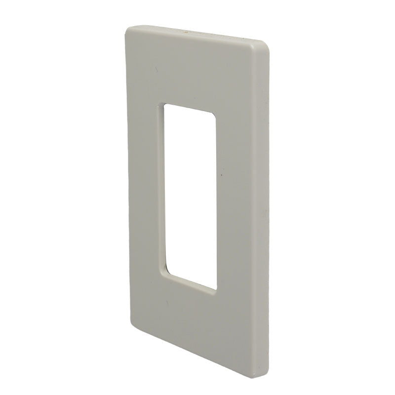 Placa decor sencilla almendra ul con tornillo 1 gang