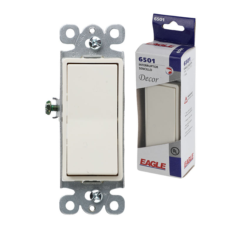 Módulo interruptor sencillo decor almendra 1 v ul 15 a