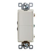 Módulo interruptor doble decor almendra 3 v ul 15 a 120 v