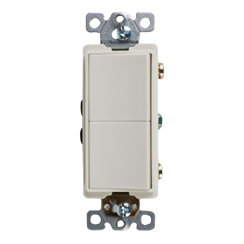 Módulo interruptor doble decor almendra 3 v ul 15 a 120 v