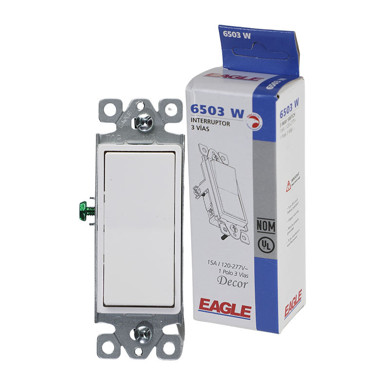 Módulo interruptor sencillo decor almendra 3 v ul 15 a 125 v