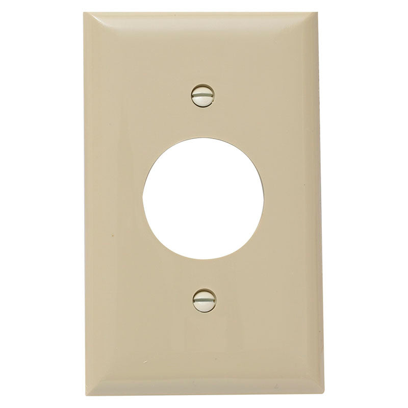 Placa toma sencilla marfil