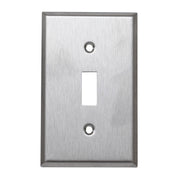 Placa metálica para interruptor sencillo