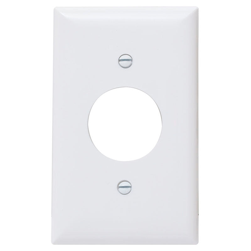 Placa toma sencillo blanco