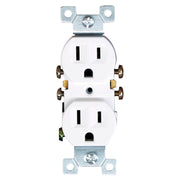 Tomacorriente doble polarizado NEMA 5-15 blanco 15 A 125 V UL