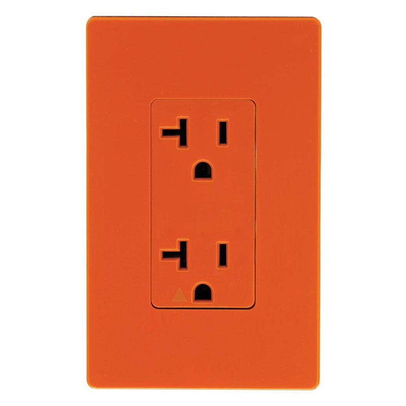 Toma doble naranja 20 A 125 V