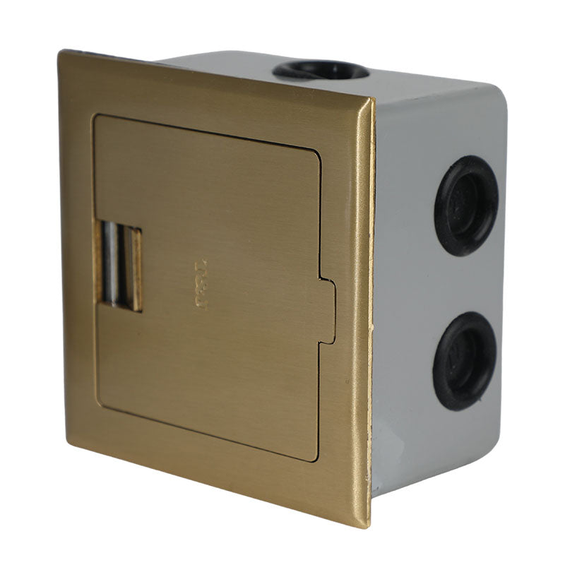 Decor floor box modules RJ11-RJ45 and polarized outlet