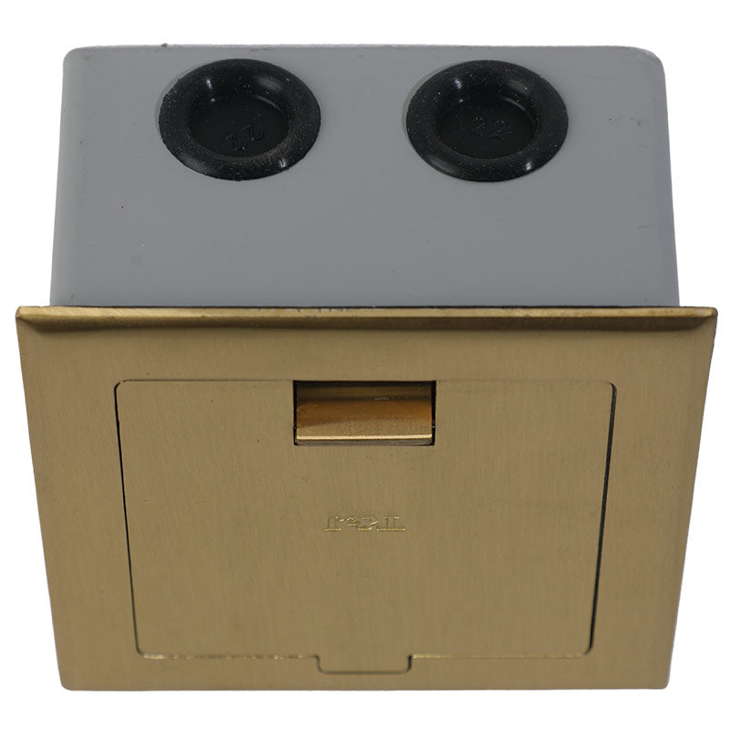 Decor caja piso módulos RJ11- RJ45 y toma polarizado