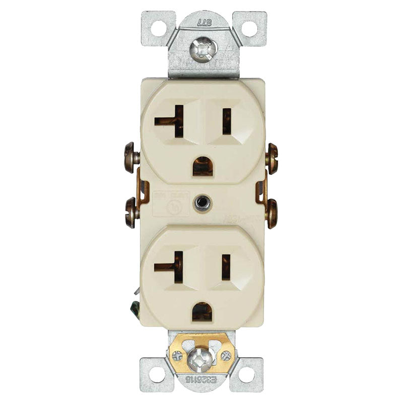 Toma doble marfil 20 A 125 V