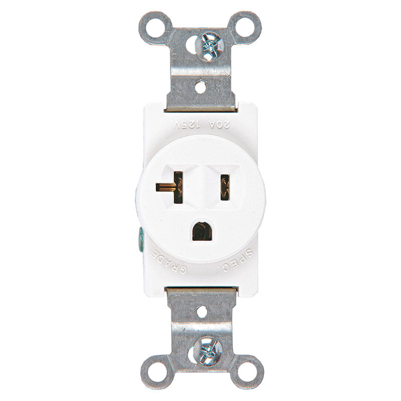 Duplex receptacle white 20 A 125 V