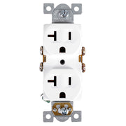 Toma doble 20 A 125 V blanco Eagle