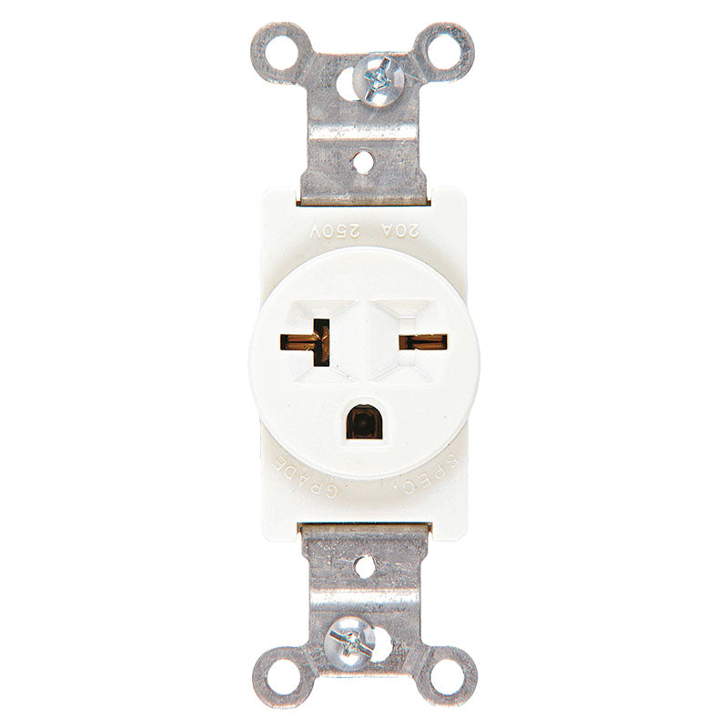 Toma sencillo blanco 20 A 250 V