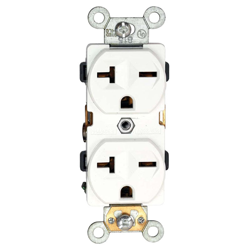 Toma doble blanco 20 A 250 V