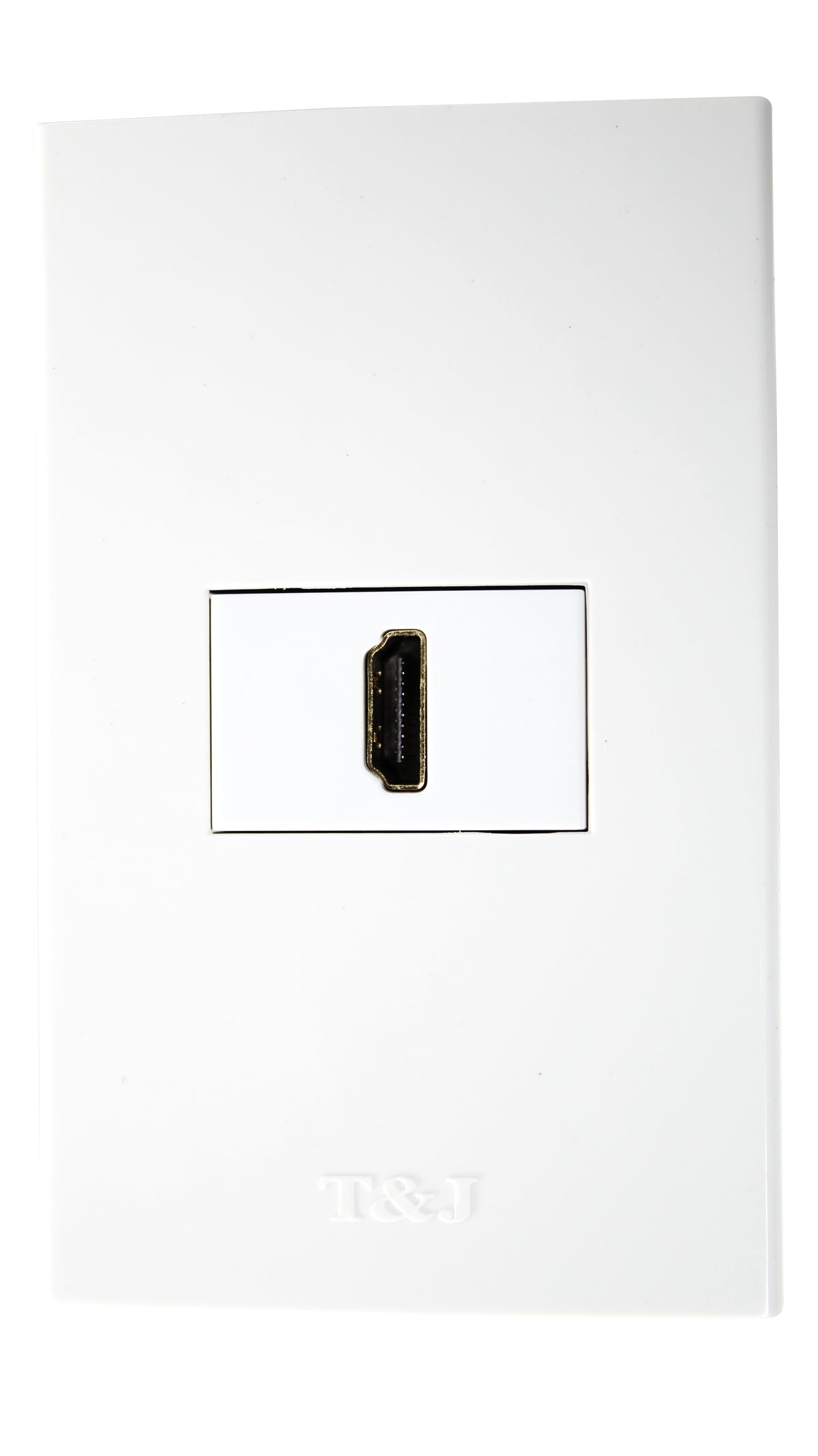 T&J armado toma HDMI con placa blanco