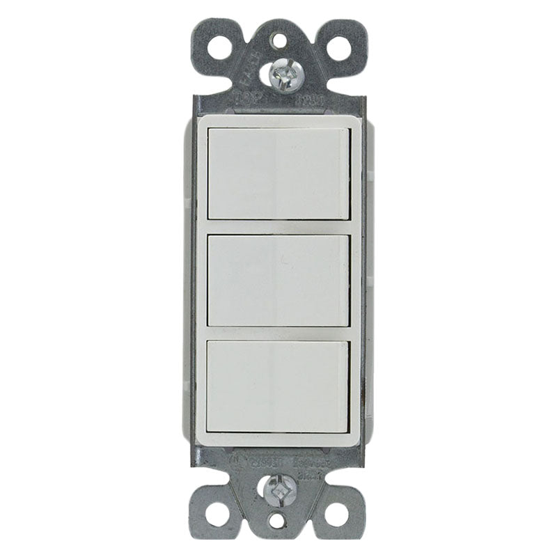 Triple white switch 15 A
