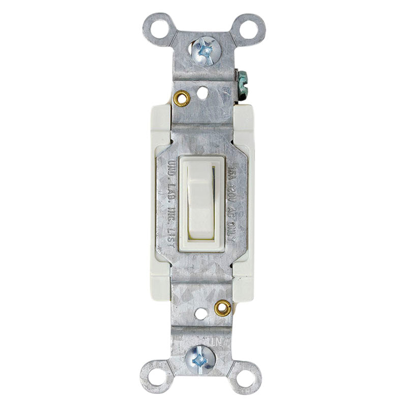 Interruptor sencillo de palanca 3 vías blanco 15 A