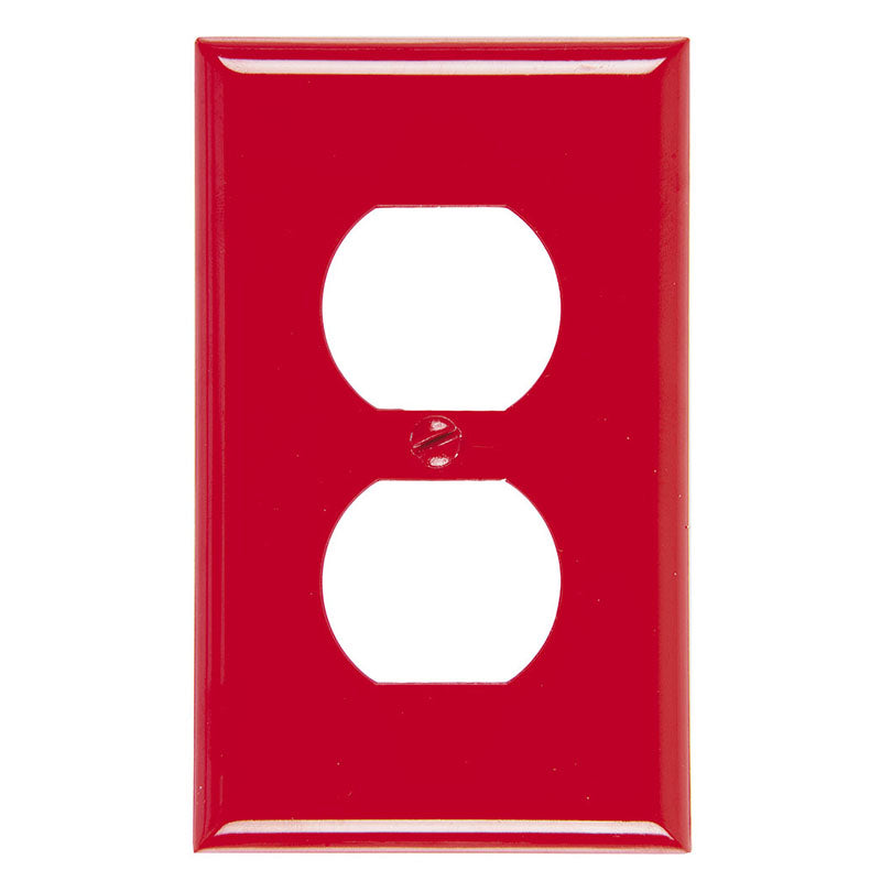 Placa para toma doble rojo