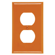 Placa para toma doble naranja