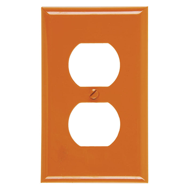Placa para toma doble naranja