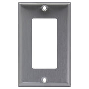 Placa toma sencilla acero inoxidable