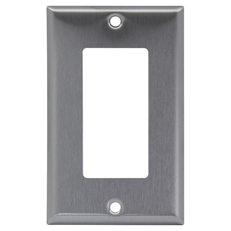 Placa toma sencilla acero inoxidable