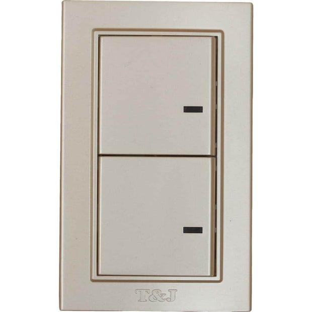 T&J Deco Champagne Double 3-Way Switch – Ferretería EPA