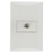 Toma coaxial blanco Eagle línea Plata