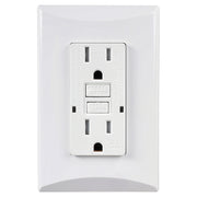 Toma doble GFCI 15 A 125 V blanco Eagle línea Plata
